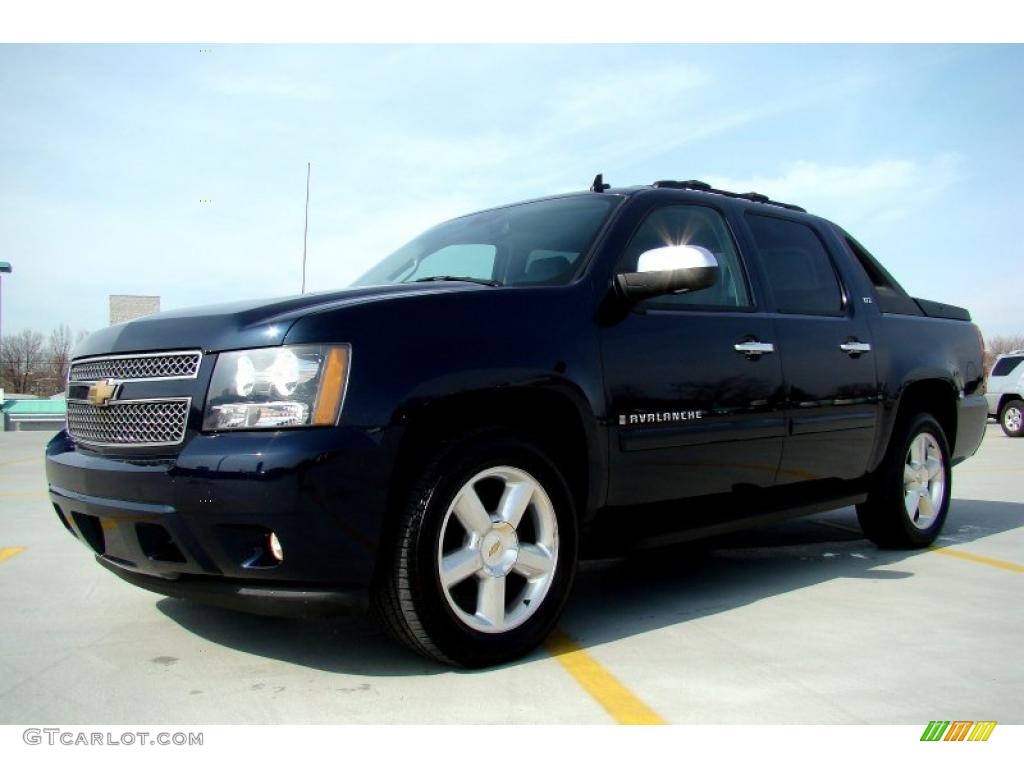 Dark Blue Metallic 2008 Chevrolet Avalanche LTZ 4x4 Exterior Photo #46945530