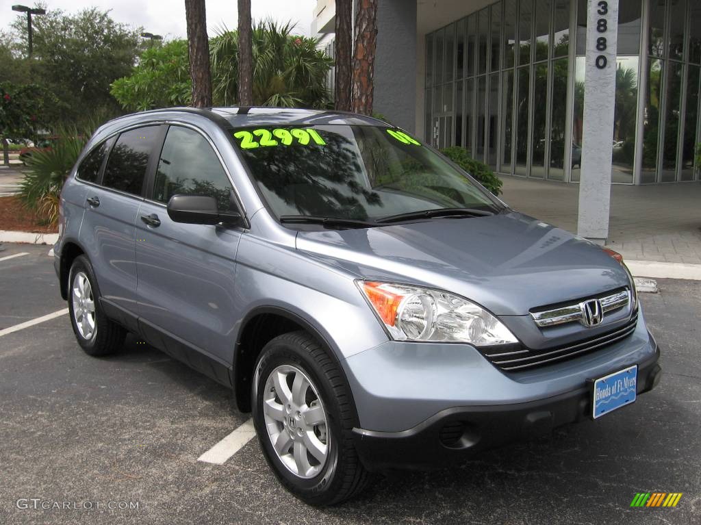 2008 CR-V EX 4WD - Glacier Blue Metallic / Gray photo #1