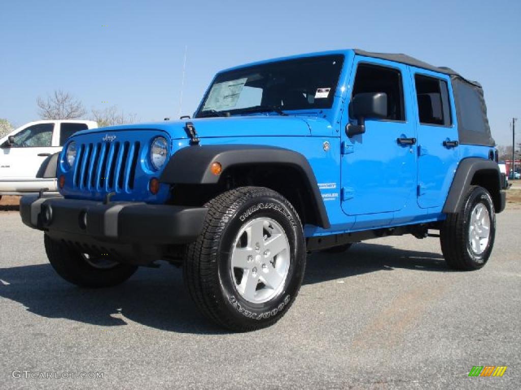 2011 Wrangler Unlimited Sport 4x4 - Cosmos Blue / Black photo #7