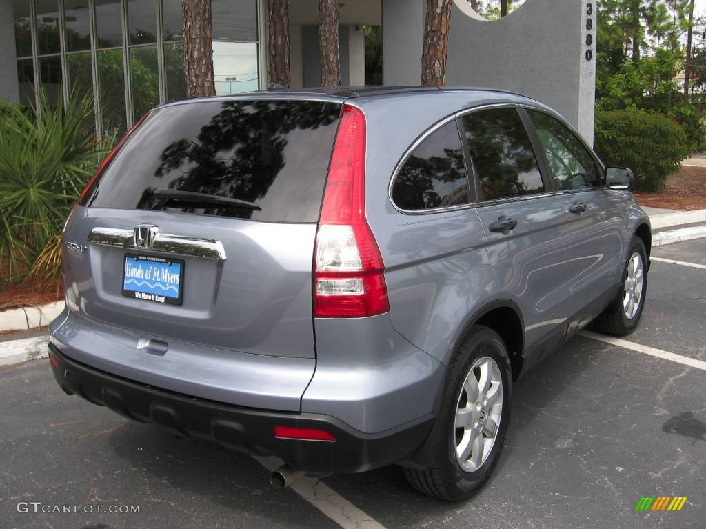 2008 CR-V EX 4WD - Glacier Blue Metallic / Gray photo #3