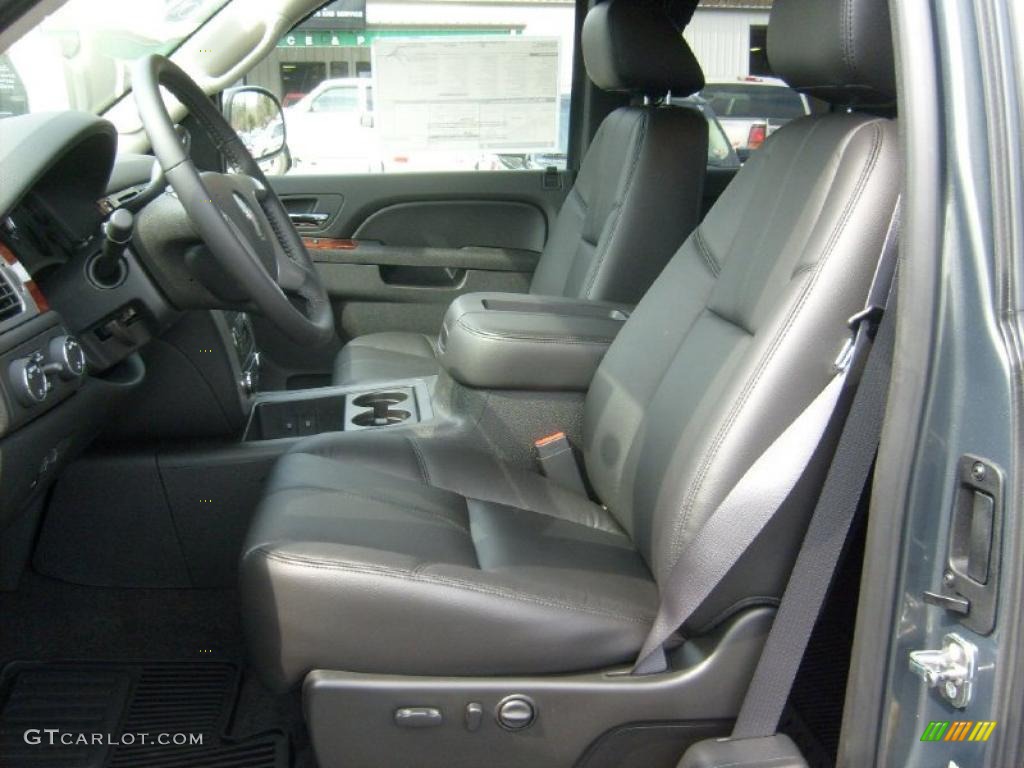 Ebony Interior 2011 GMC Sierra 2500HD SLT Extended Cab 4x4 Photo #46948392