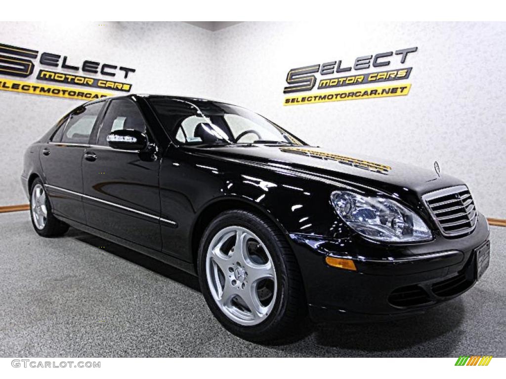 2004 S 430 Sedan - Black / Black photo #3