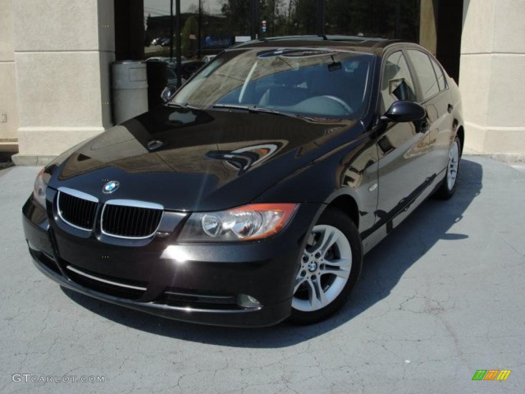 2008 3 Series 328i Sedan - Black Sapphire Metallic / Black photo #2