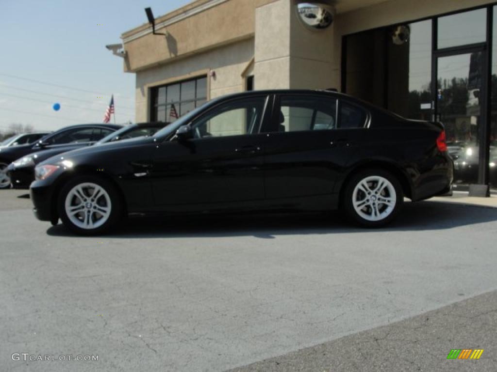 2008 3 Series 328i Sedan - Black Sapphire Metallic / Black photo #7