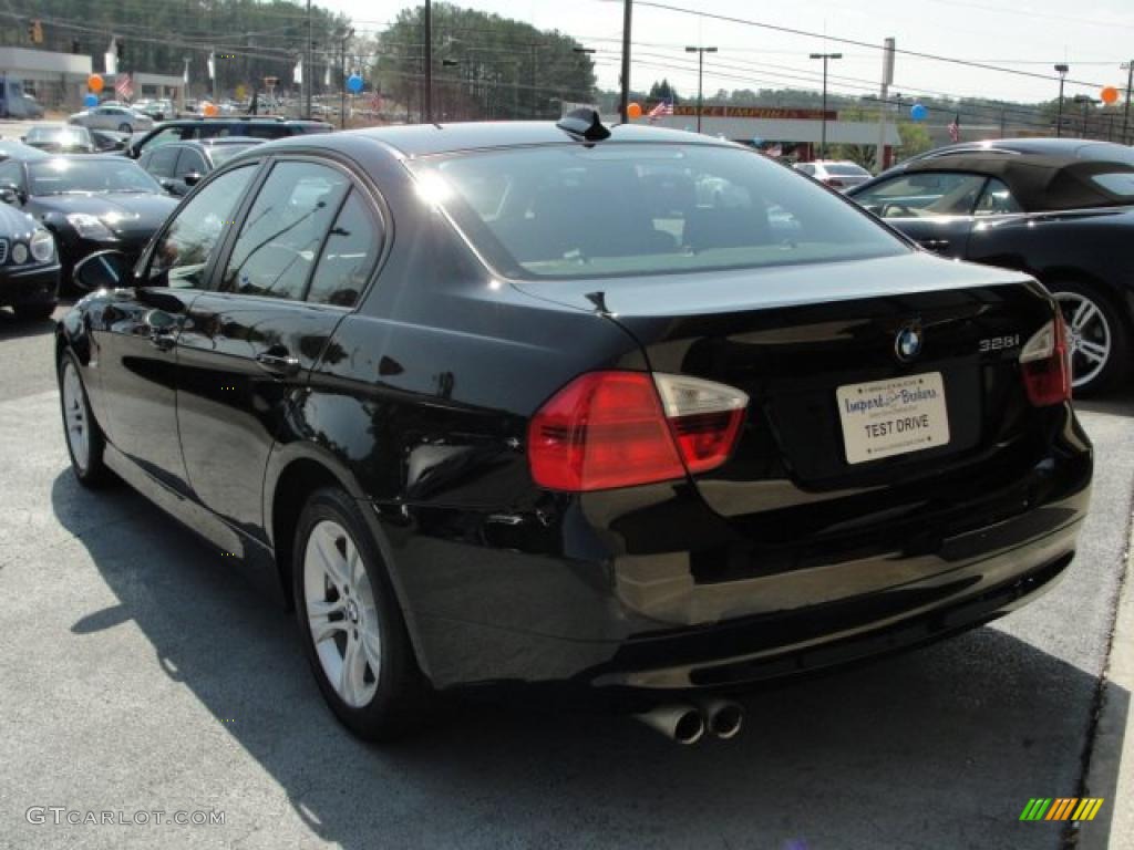 2008 3 Series 328i Sedan - Black Sapphire Metallic / Black photo #8