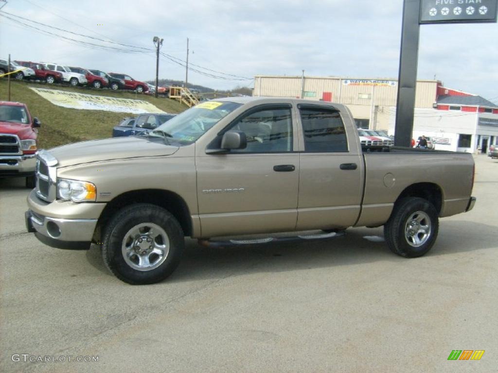 2004 Ram 1500 SLT Quad Cab 4x4 - Light Almond Pearl / Taupe photo #2