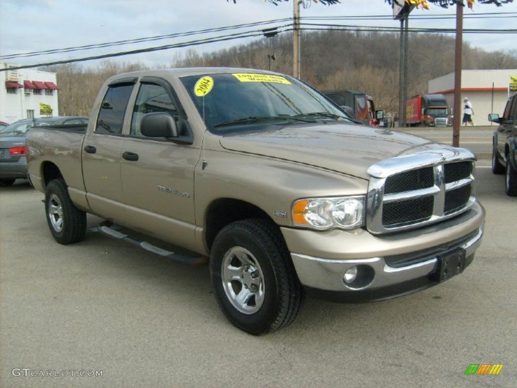 2004 Ram 1500 SLT Quad Cab 4x4 - Light Almond Pearl / Taupe photo #7