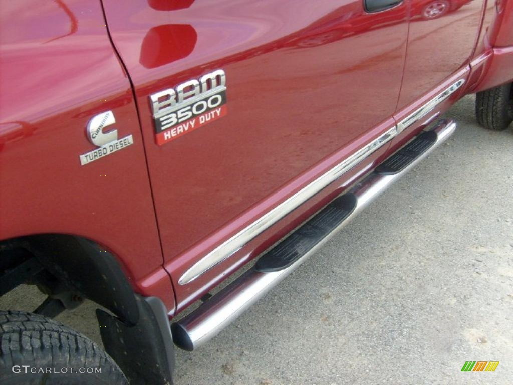 2008 Ram 3500 Big Horn Edition Quad Cab 4x4 Dually - Inferno Red Crystal Pearl / Medium Slate Gray photo #10