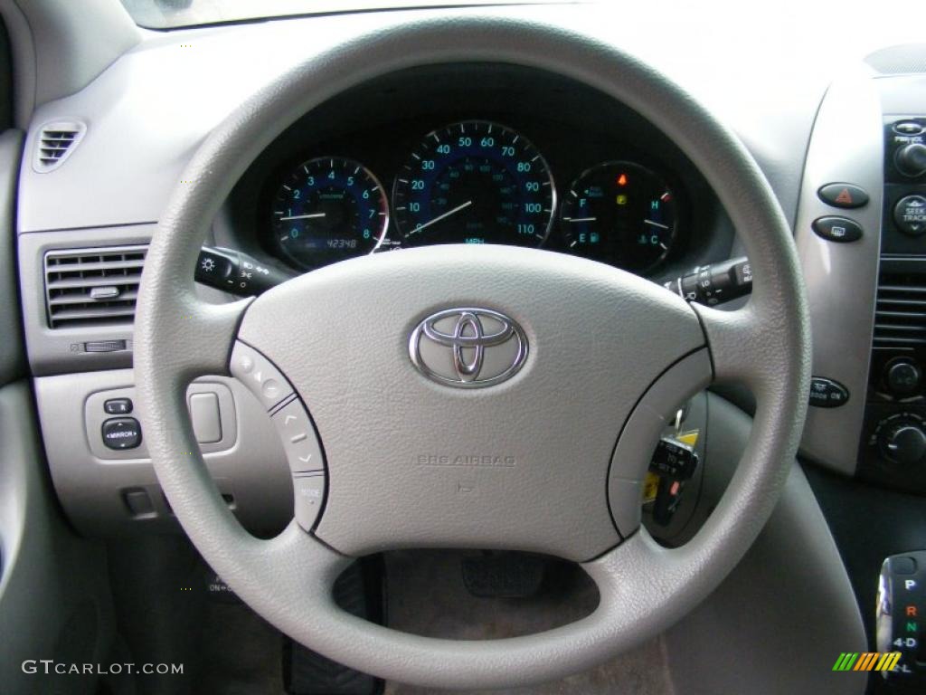 2007 Toyota Sienna LE Stone Steering Wheel Photo #46951893