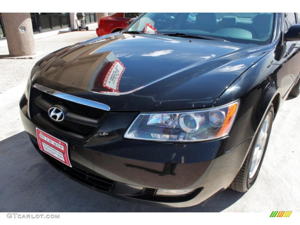 2006 Sonata GLS V6 - Ebony Black / Gray photo #14