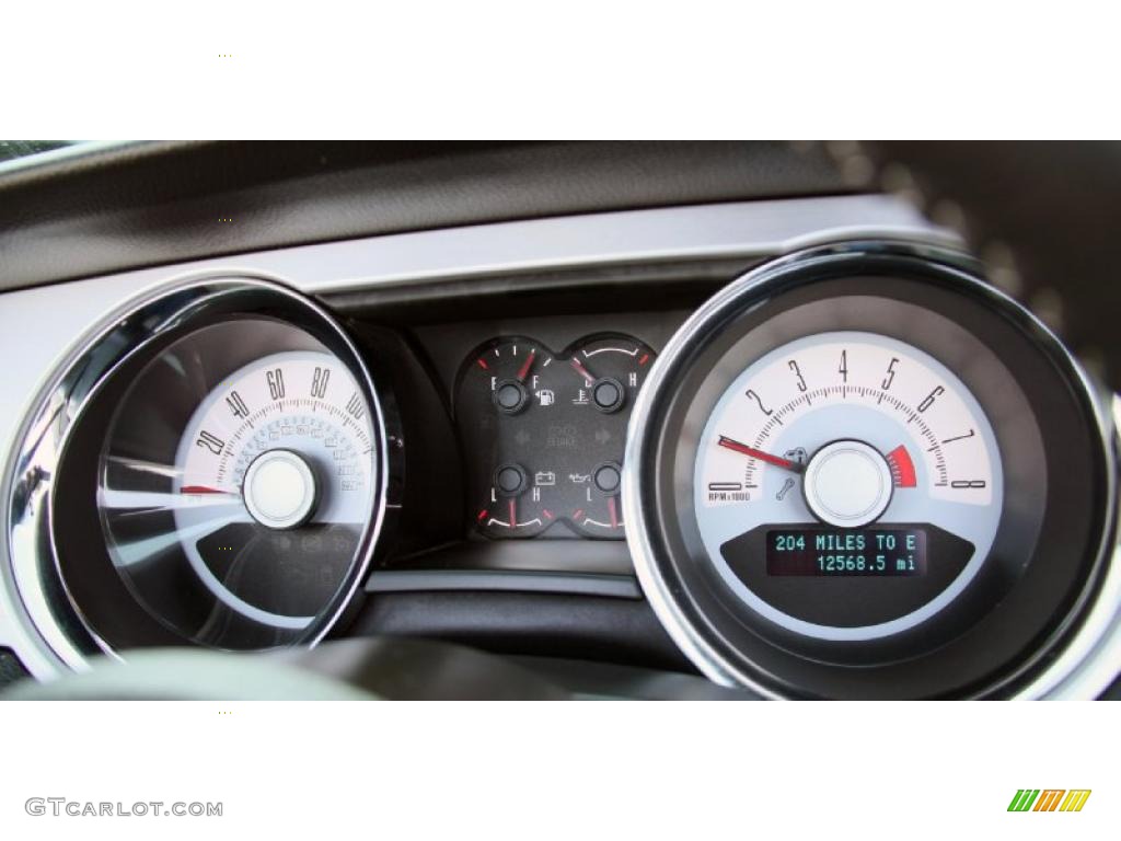 2010 Ford Mustang GT Premium Convertible Gauges Photo #46952583