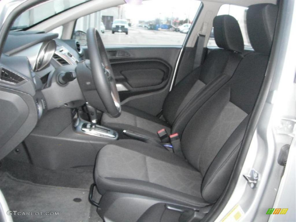 Charcoal Black/Blue Cloth Interior 2011 Ford Fiesta SEL Sedan Photo #46953426