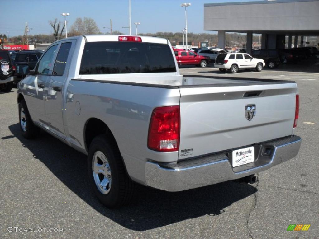 2011 Ram 1500 ST Quad Cab - Bright Silver Metallic / Dark Slate Gray/Medium Graystone photo #2