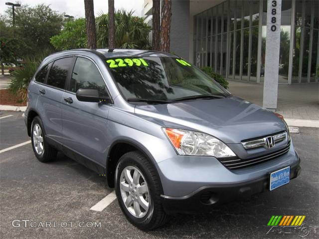 2008 CR-V EX 4WD - Glacier Blue Metallic / Gray photo #17