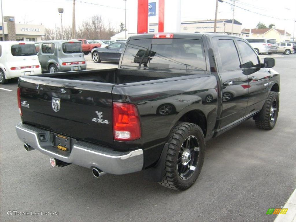 2009 Ram 1500 Big Horn Edition Crew Cab 4x4 - Brilliant Black Crystal Pearl / Dark Slate/Medium Graystone photo #9