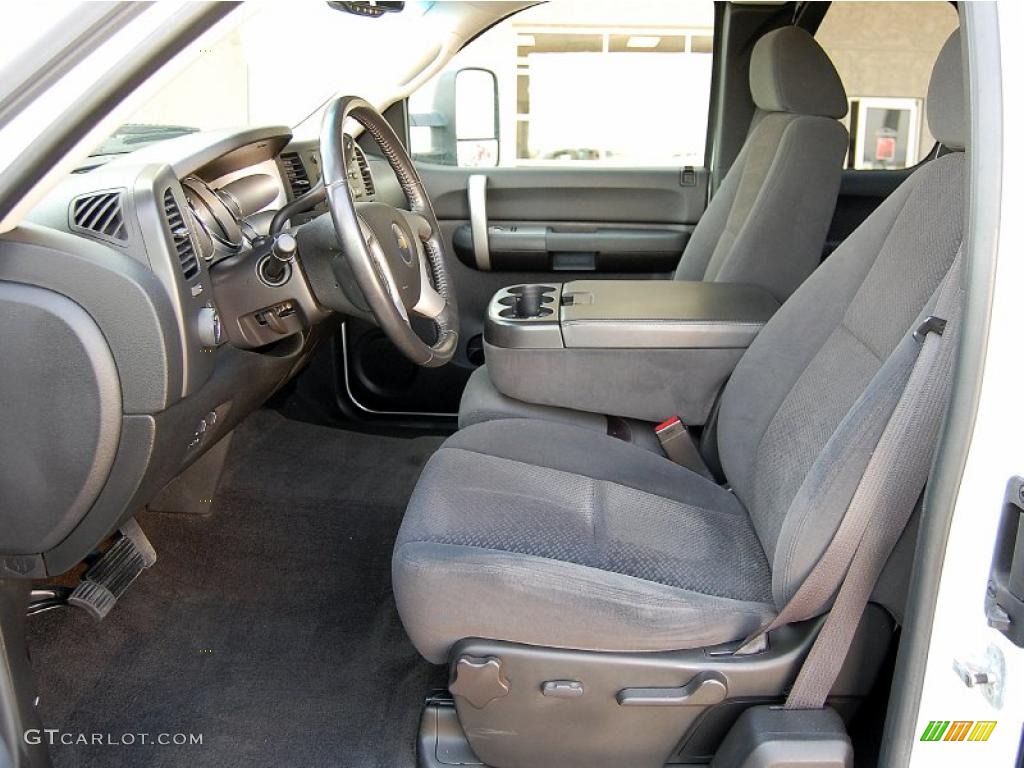 Ebony Interior 2007 Chevrolet Silverado 2500HD LT Extended Cab 4x4 Photo #46955454