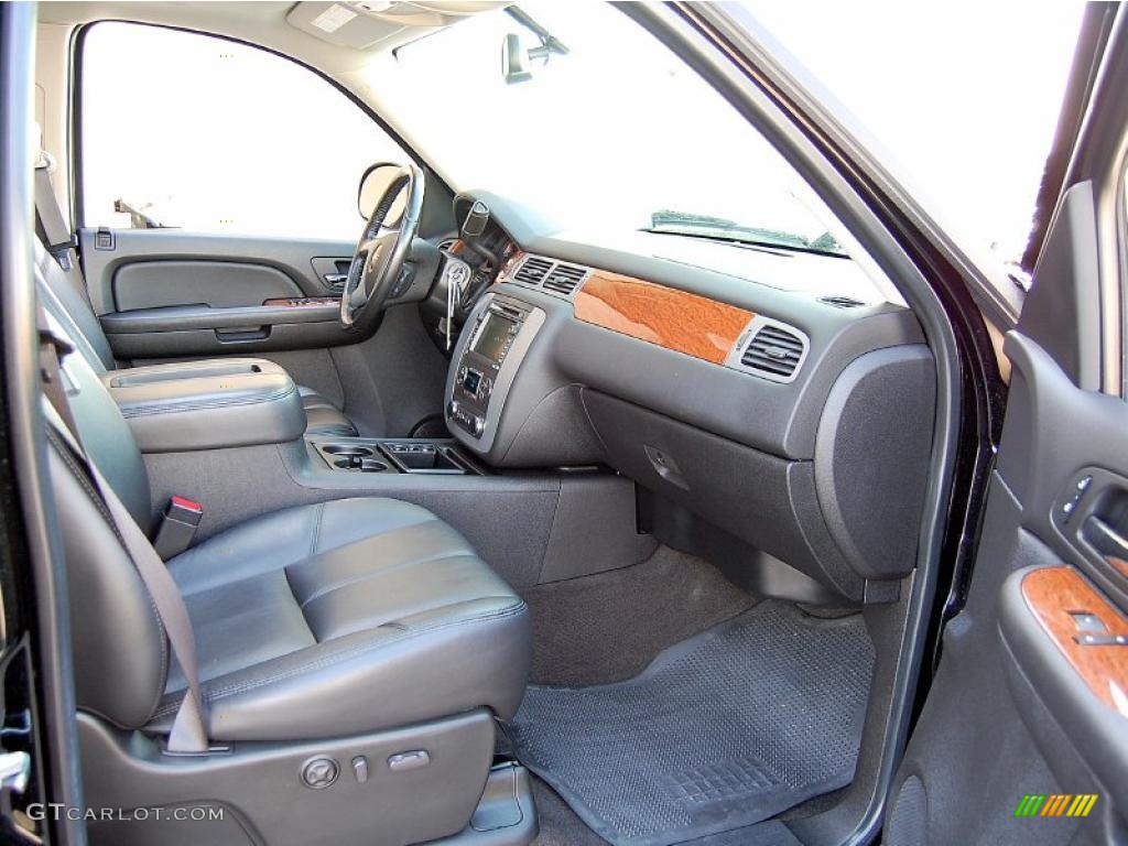 Ebony Interior 2008 GMC Sierra 3500HD SLT Crew Cab 4x4 Dually Photo #46956156
