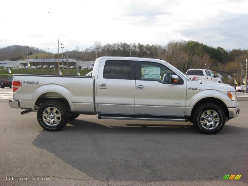 2011 F150 Lariat SuperCrew 4x4 - Ingot Silver Metallic / Black photo #5