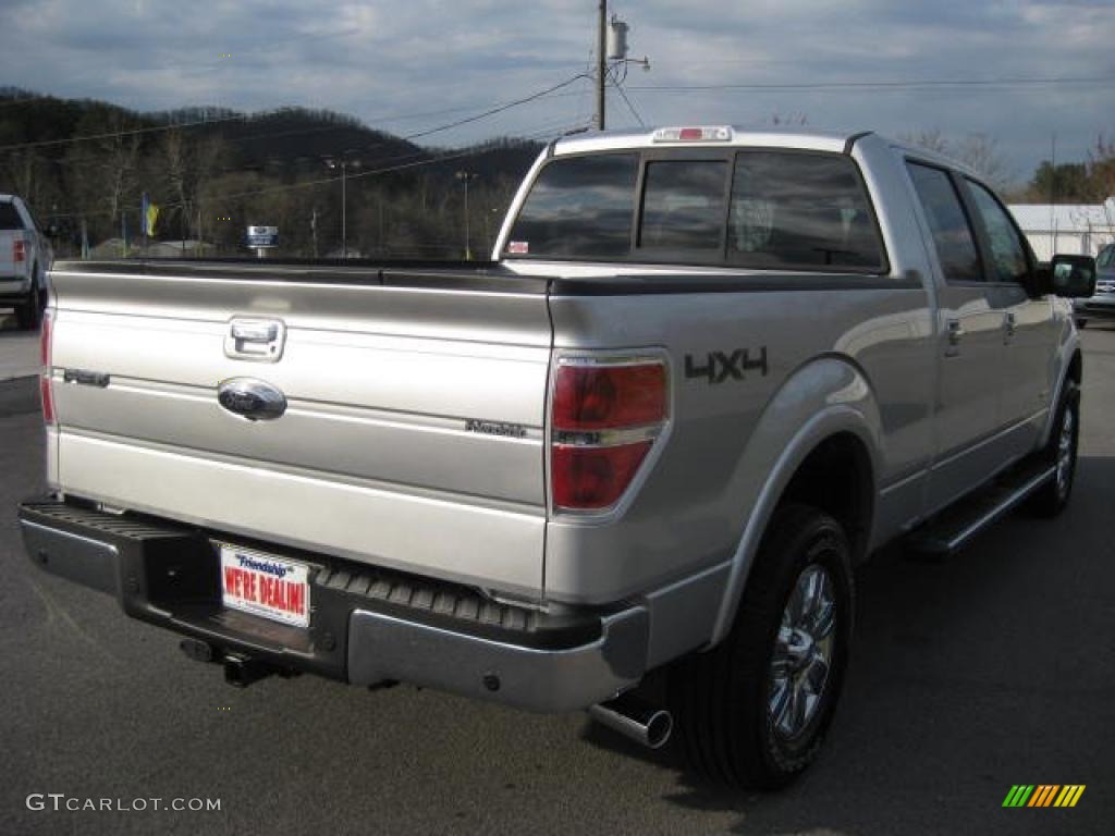 2011 F150 Lariat SuperCrew 4x4 - Ingot Silver Metallic / Black photo #6