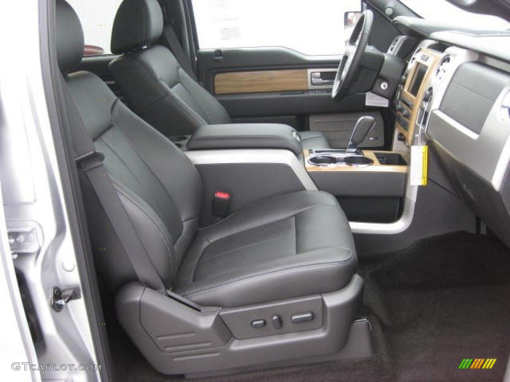 Black Interior 2011 Ford F150 Lariat SuperCrew 4x4 Photo #46959252