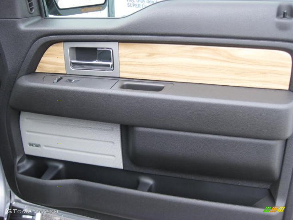 2011 Ford F150 Lariat SuperCrew 4x4 Black Door Panel Photo #46959282