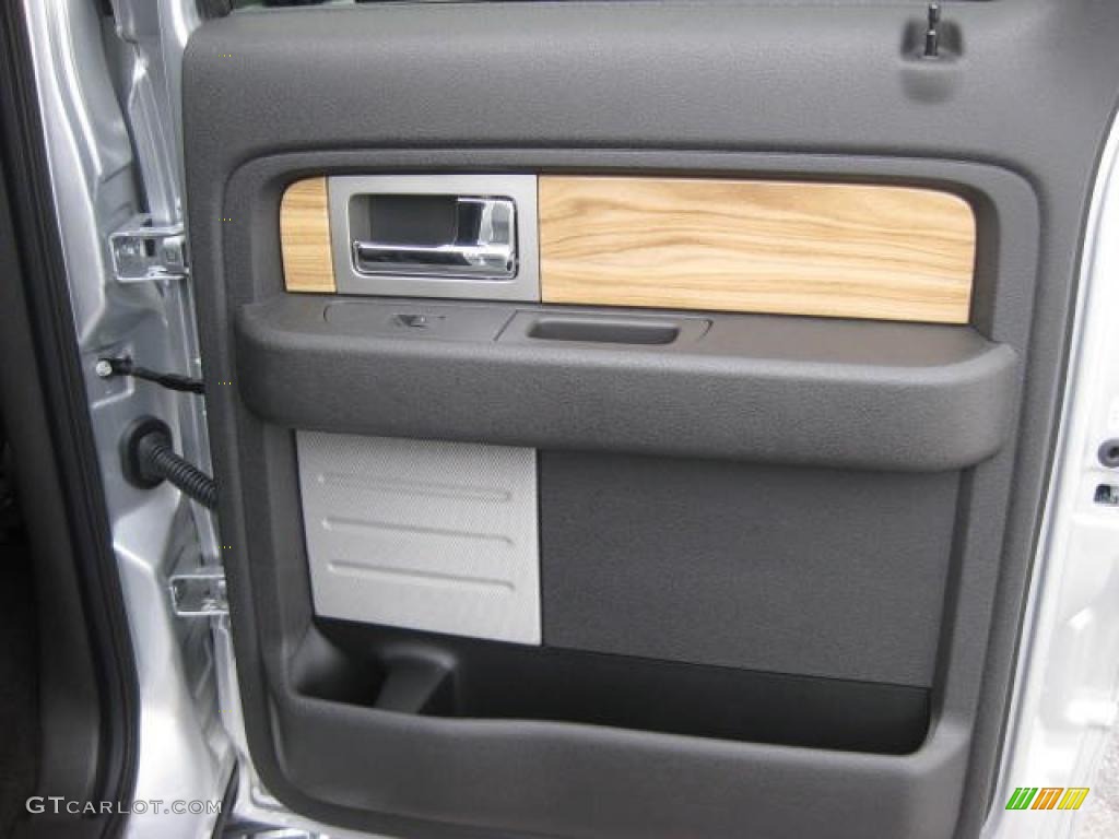 2011 Ford F150 Lariat SuperCrew 4x4 Black Door Panel Photo #46959324