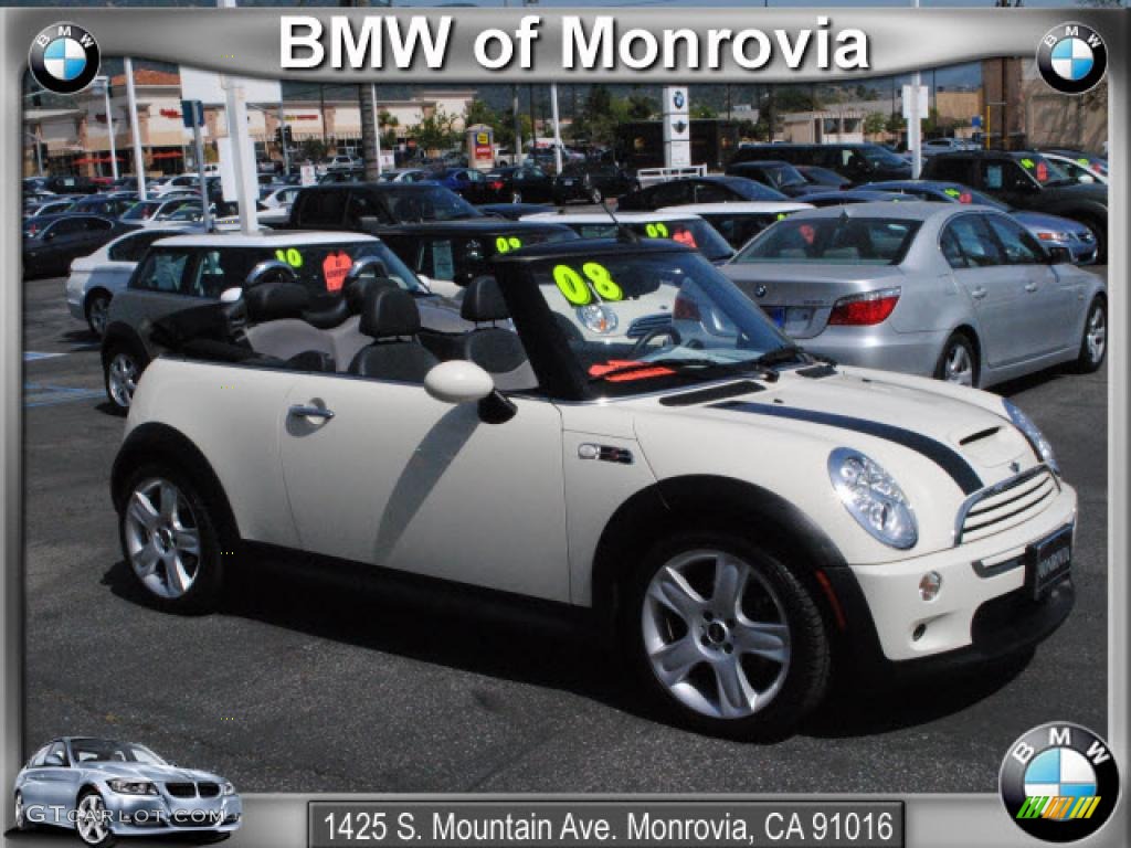 2008 Cooper S Convertible - Pepper White / Space Gray/Panther Black photo #1