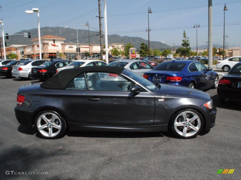 Sparkling Graphite Metallic 2008 BMW 1 Series 135i Convertible Exterior Photo #46960317