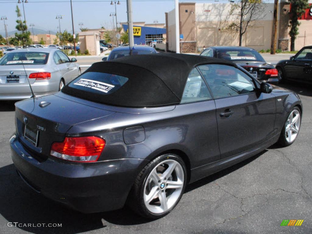 Sparkling Graphite Metallic 2008 BMW 1 Series 135i Convertible Exterior Photo #46960383