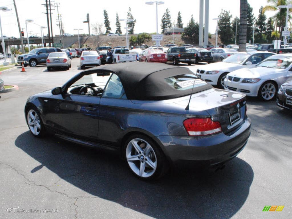 2008 1 Series 135i Convertible - Sparkling Graphite Metallic / Grey photo #11