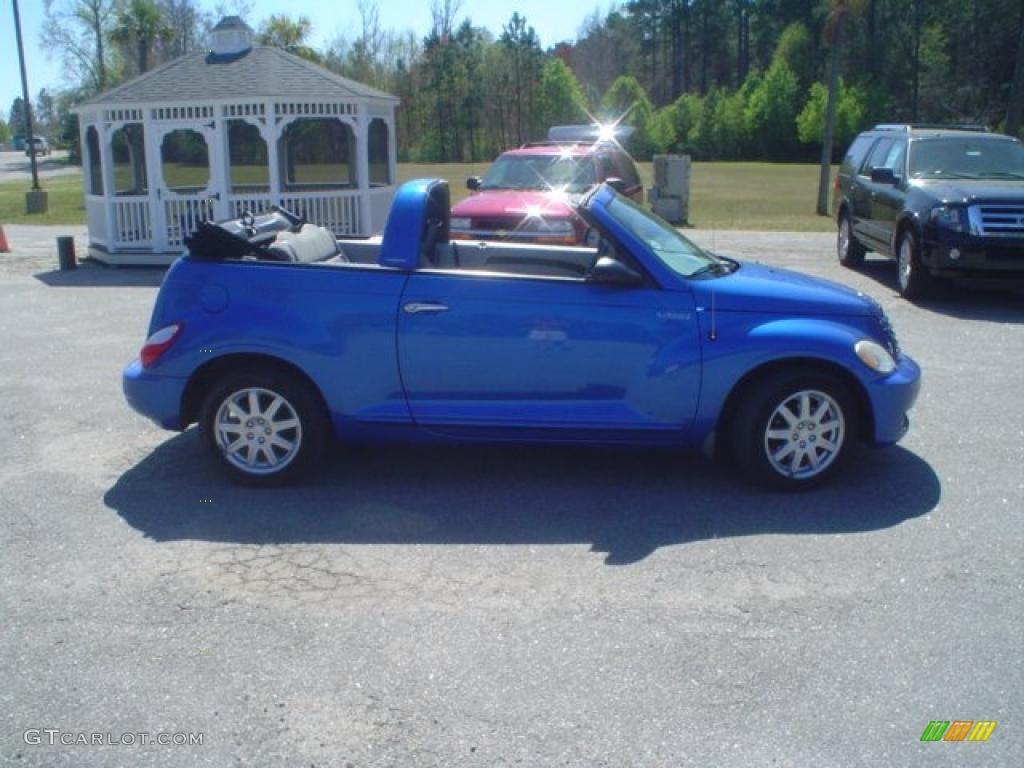 2006 PT Cruiser Touring Convertible - Electric Blue Pearl / Pastel Slate Gray photo #4