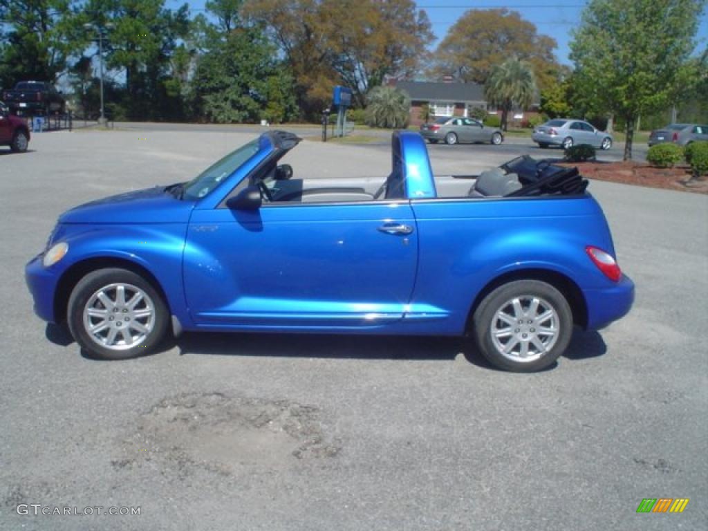 2006 PT Cruiser Touring Convertible - Electric Blue Pearl / Pastel Slate Gray photo #8