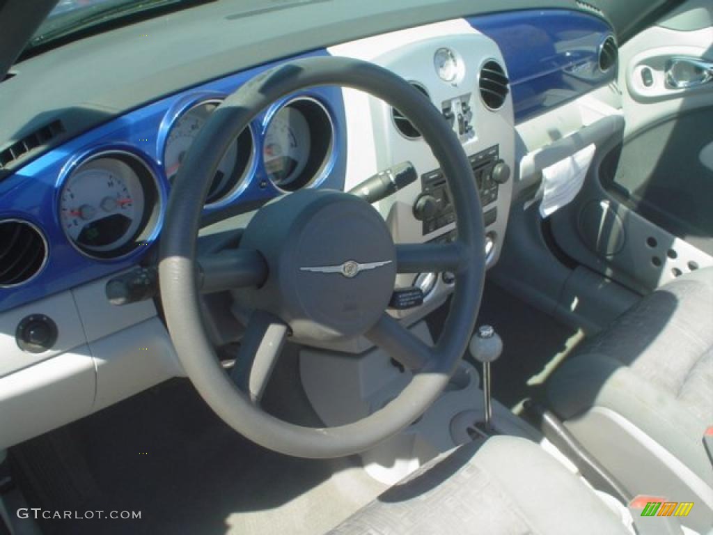 2006 PT Cruiser Touring Convertible - Electric Blue Pearl / Pastel Slate Gray photo #16