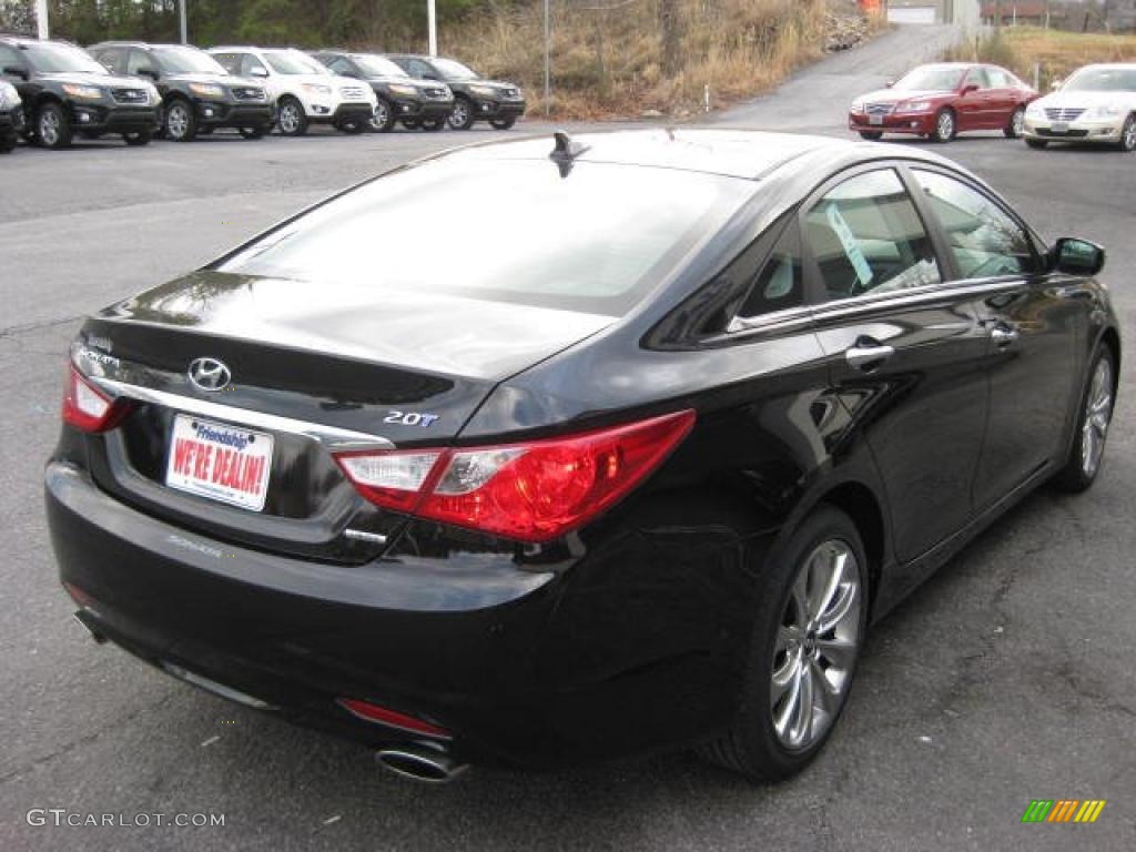 2011 Sonata Limited 2.0T - Midnight Black / Gray photo #6