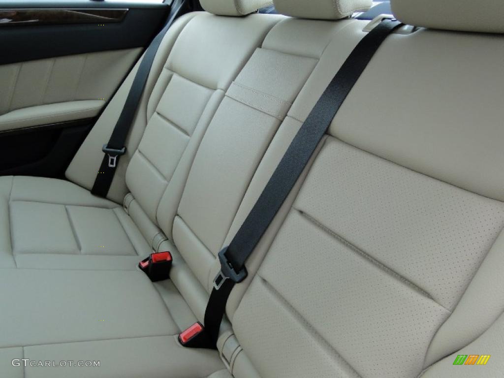 Almond/Black Interior 2011 Mercedes-Benz E 350 Sedan Photo #46961658