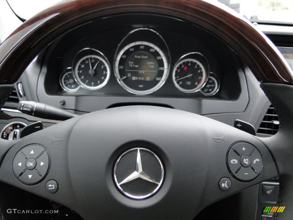 2011 Mercedes-Benz E 350 Coupe Black Steering Wheel Photo #46962372