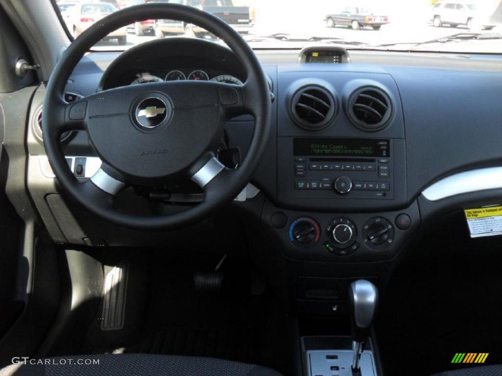 2011 Chevrolet Aveo LT Sedan Charcoal Dashboard Photo #46964070