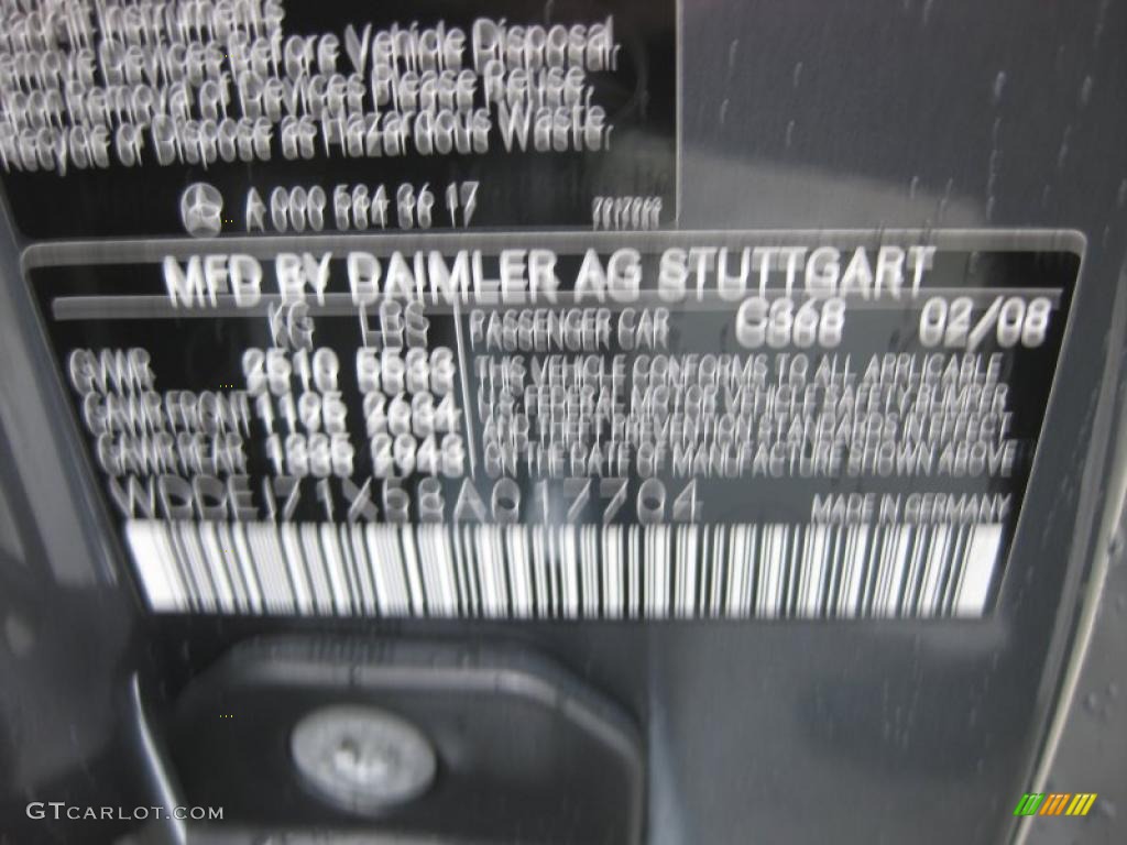 2008 CL 550 - Flint Grey Metallic / Black photo #23