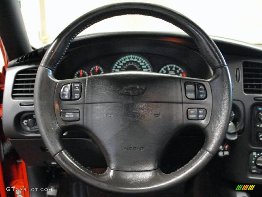 2004 Chevrolet Monte Carlo Supercharged SS Ebony Black Steering Wheel Photo #46967946