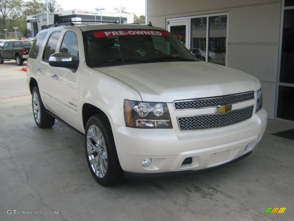 White Diamond Tricoat 2009 Chevrolet Tahoe LTZ Exterior Photo #46968102