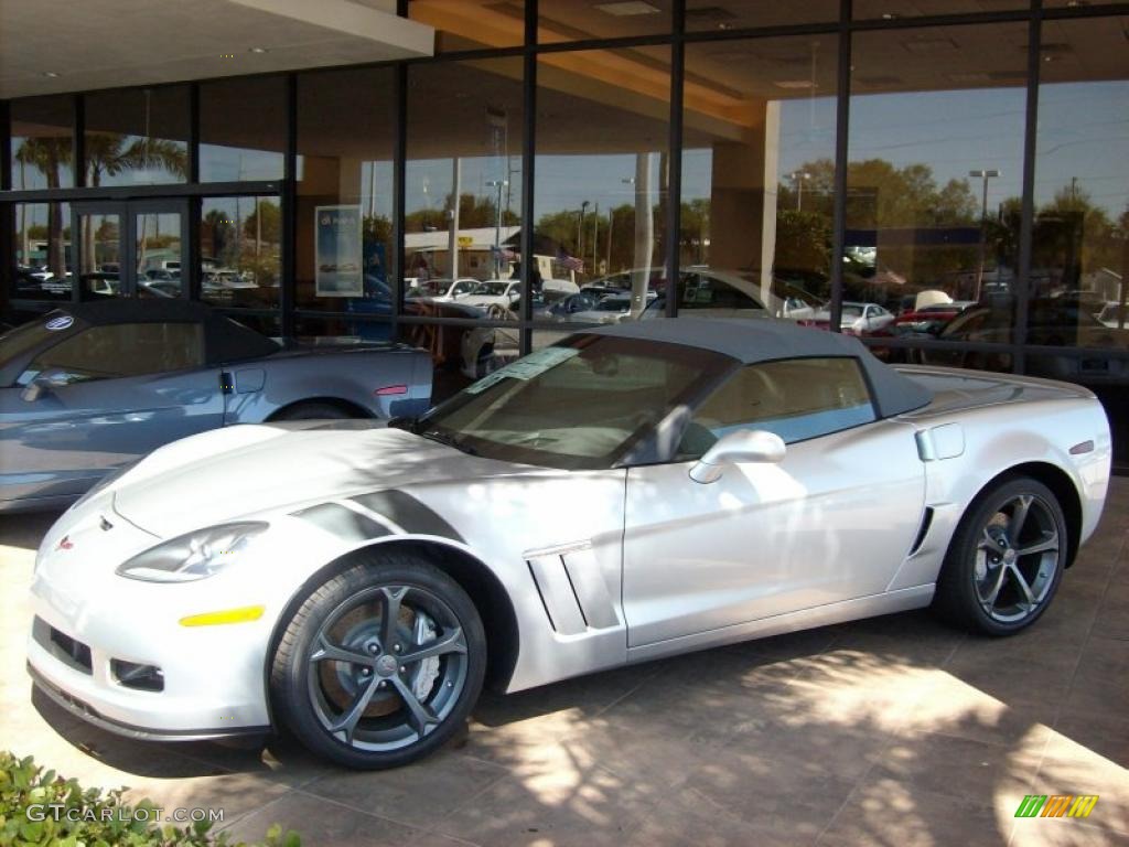 2011 Corvette Grand Sport Convertible - Blade Silver Metallic / Titanium Gray photo #2