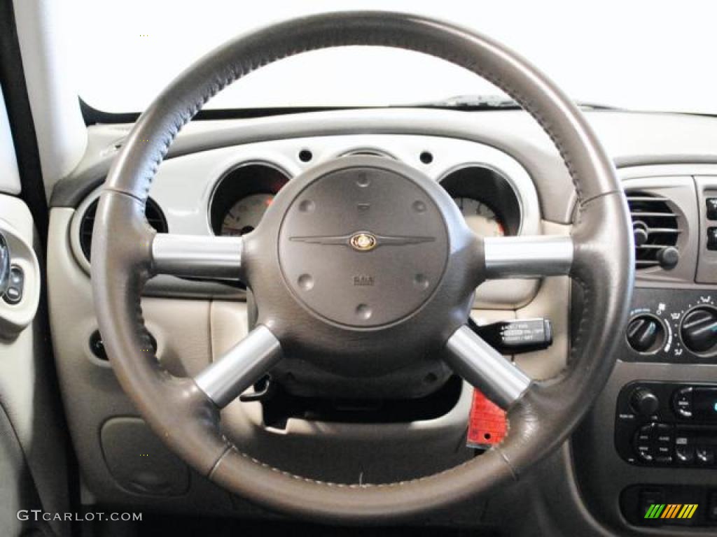 2004 Chrysler PT Cruiser Limited Taupe/Pearl Beige Steering Wheel Photo #46968753