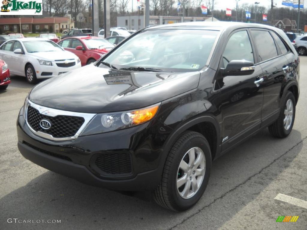 2011 Sorento LX AWD - Ebony Black / Black photo #7