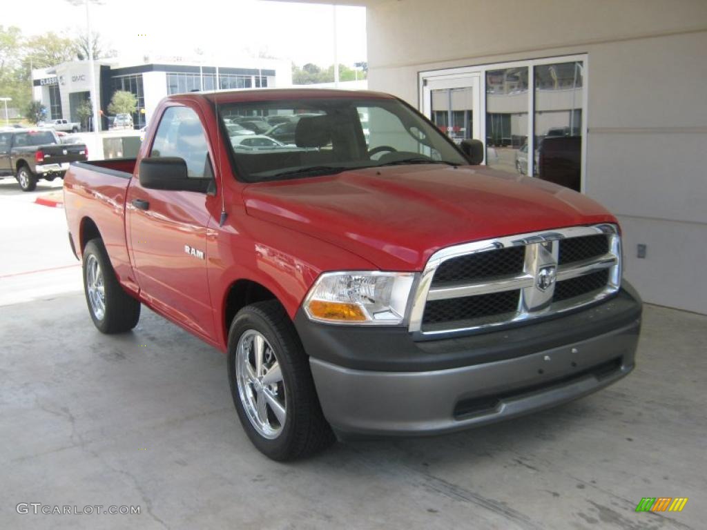 Flame Red 2009 Dodge Ram 1500 ST Regular Cab Exterior Photo #46969275
