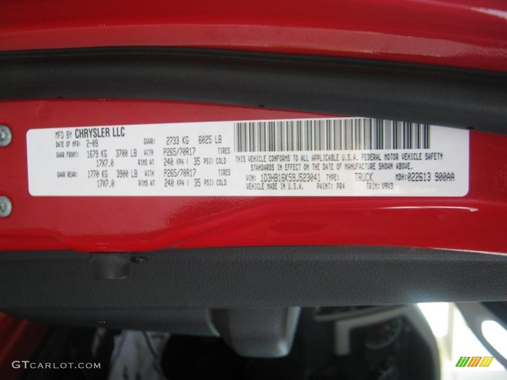 2009 Ram 1500 ST Regular Cab - Flame Red / Dark Slate/Medium Graystone photo #20