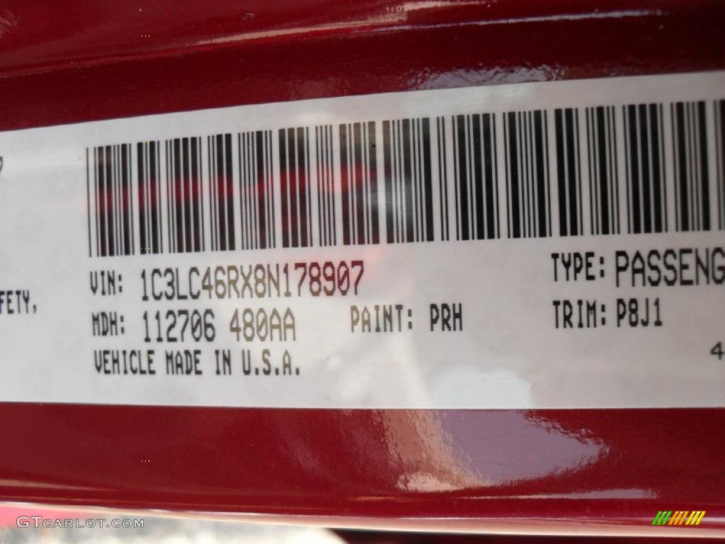 2008 Sebring LX Sedan - Inferno Red Crystal Pearl / Dark Slate Gray/Light Slate Gray photo #6