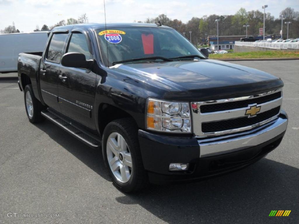 2008 Silverado 1500 LT Crew Cab - Dark Blue Metallic / Light Titanium/Ebony Accents photo #5