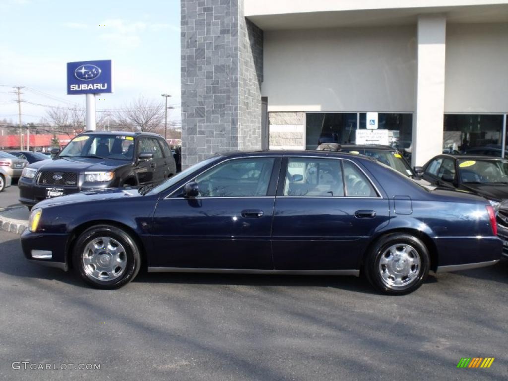 2002 DeVille Sedan - Blue Onyx Metallic / Oatmeal photo #2