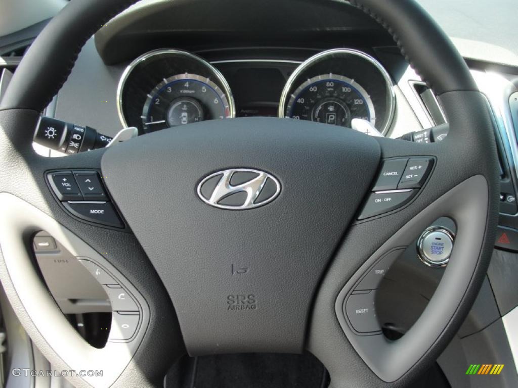 2011 Hyundai Sonata SE 2.0T Gray Steering Wheel Photo #46973037