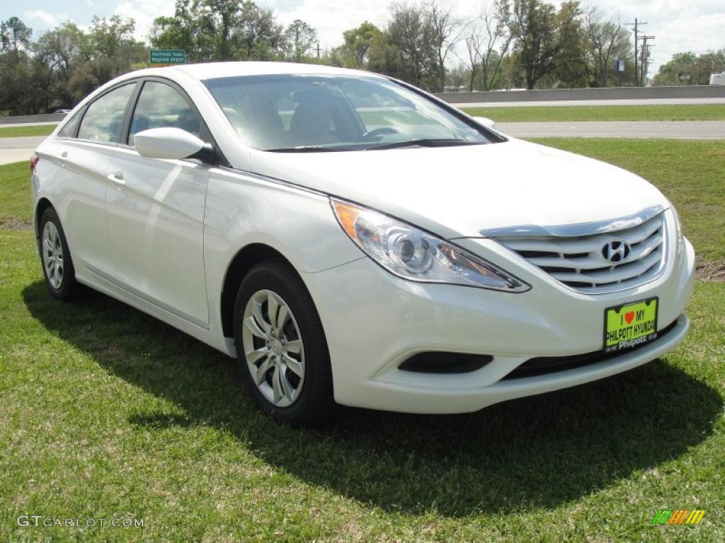 2011 Sonata GLS - Pearl White / Camel photo #1